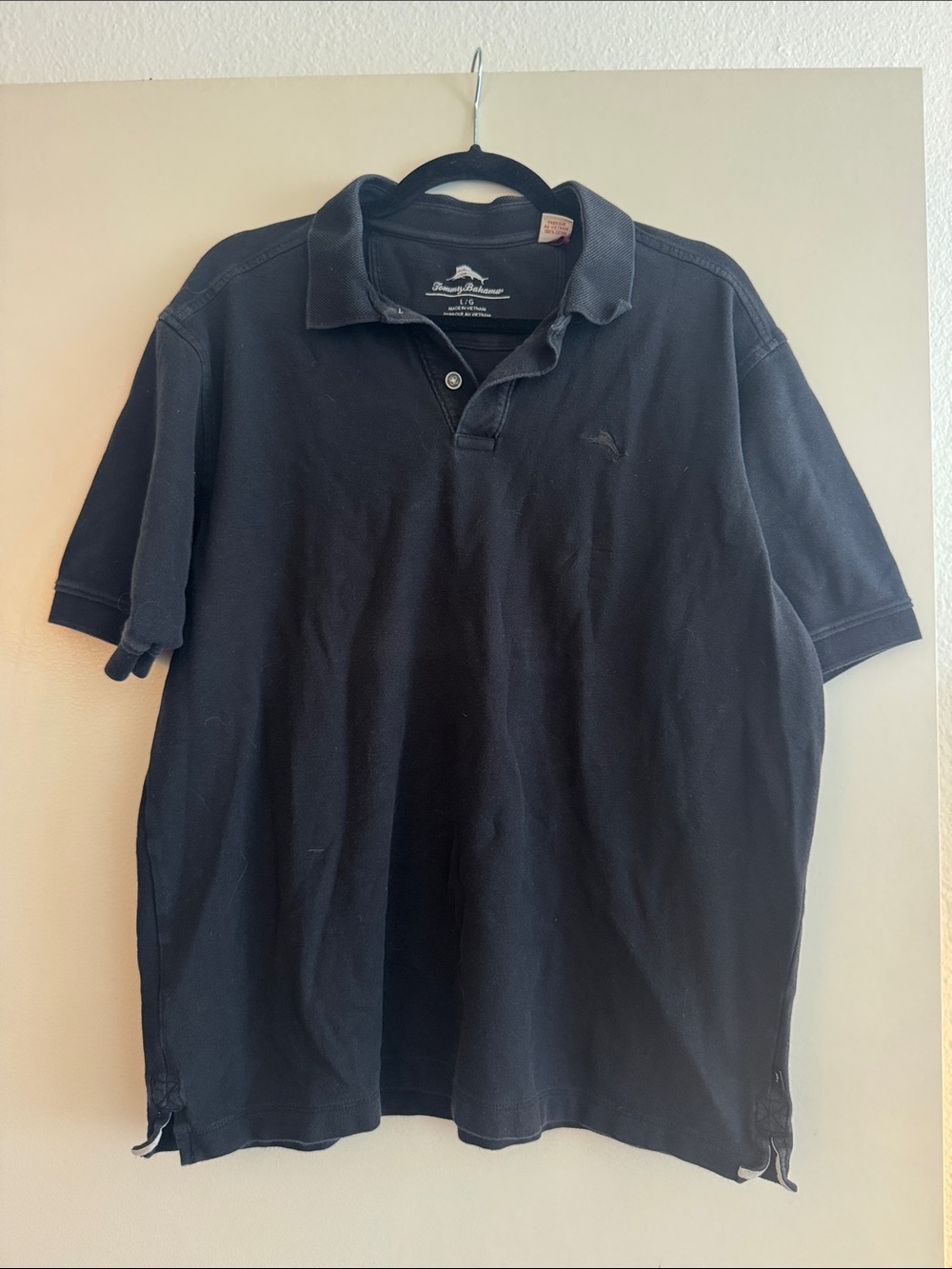 Tommy Bahama Black Short-Sleeve Polo